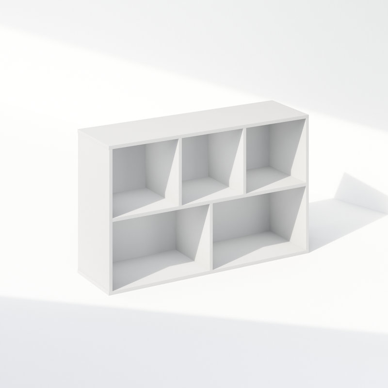 Étagère ouverte multifonctionnelle de 5 cubes Reed pour vêtements et garde-robe, blanche, H 31,5 po x l 19,5 po x P 9,4 po