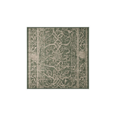 Machine Washable Green Area Rug