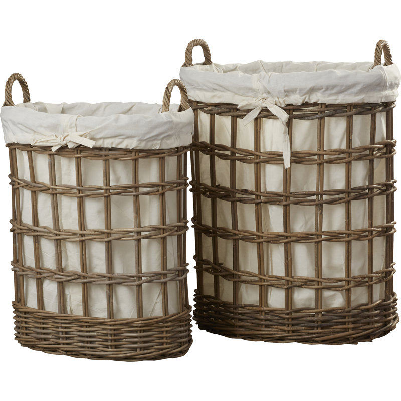 Laundry Set with Handles, Natural