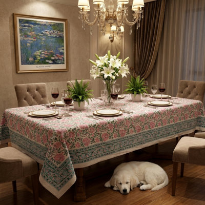 Rosaline Pink Floral tablecloth