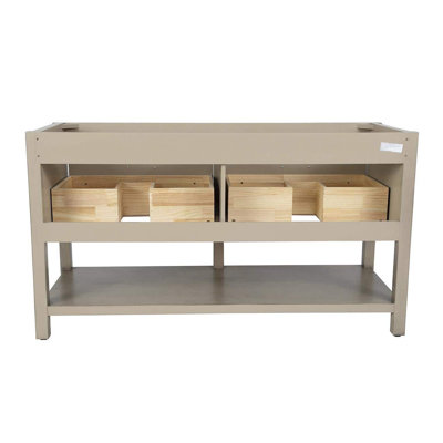 Nahlen 59'' Double Bathroom Vanity Base Only in Pewter