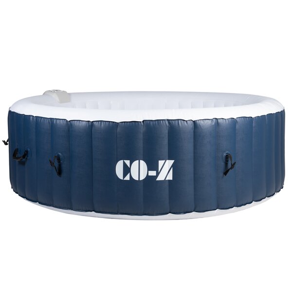 CO-Z Inflatable Hot Tub Spa Portable 130 Air Jet w Pump and Cover 4-6  Person US