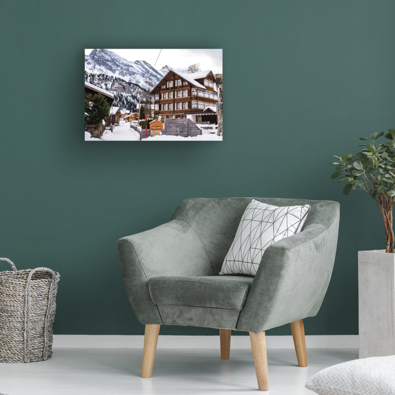 "Modern & Contemporary Interlaken Suisse", reproduction d'art sur toile, H 12 po x l 19 po x P 2 po
