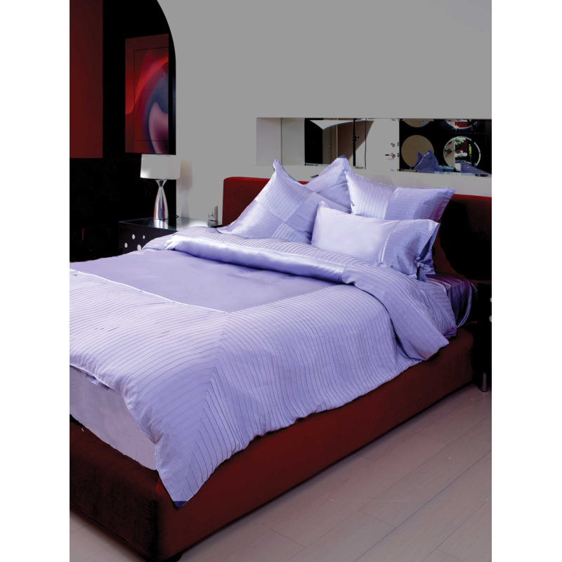 French Pleat Duvet Cover, Lavender, King Duvet Cover
