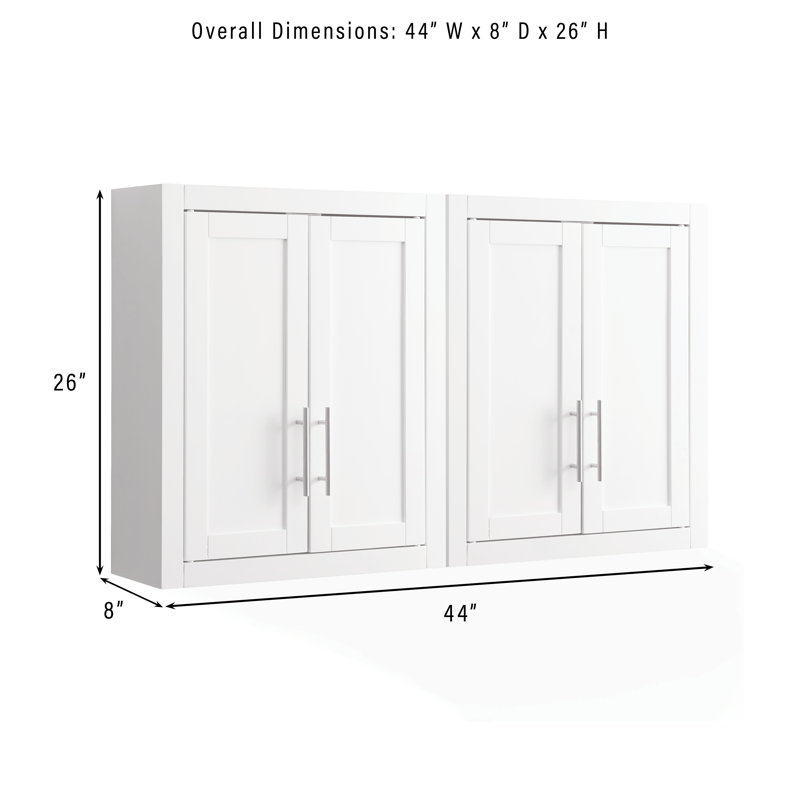 Savannah 2pc Wall Storage Cabinet White
