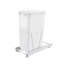 Poubelle coulissante en acier blanc Rev-A-Shelf avec poubelle simple pour armoires de cuisine-102379099-94094714-94094713