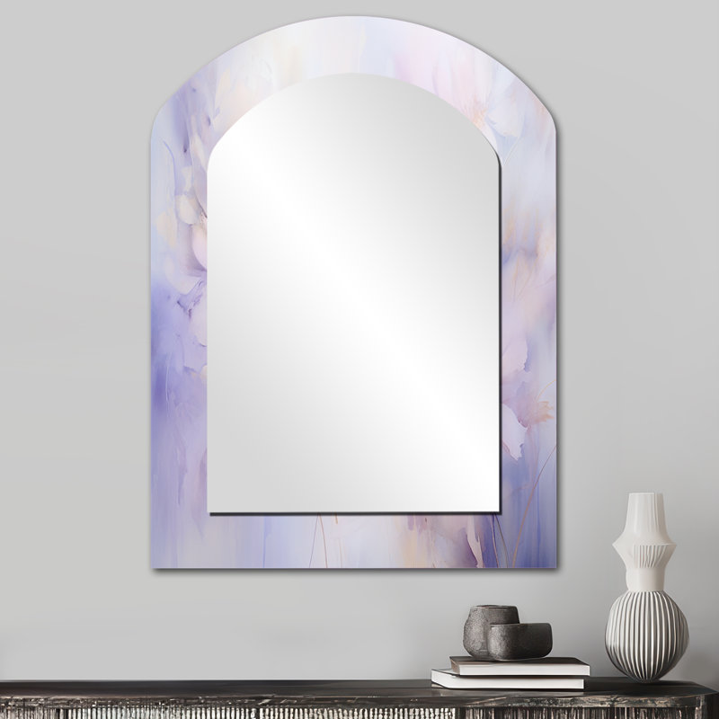 «Purple Botanical Whispers II», miroir asymétrique Botanicals, 34 po x 25 po
