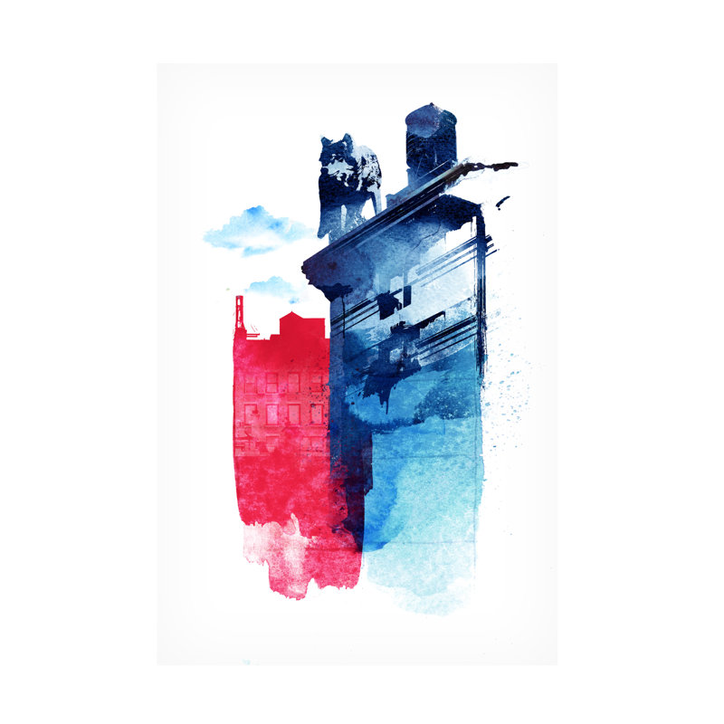 Art mural sur toile tendue - "This is my Town" par Robert Farkas pour décoration de salon, de chambre à coucher ou de bureau - 16 x 24
