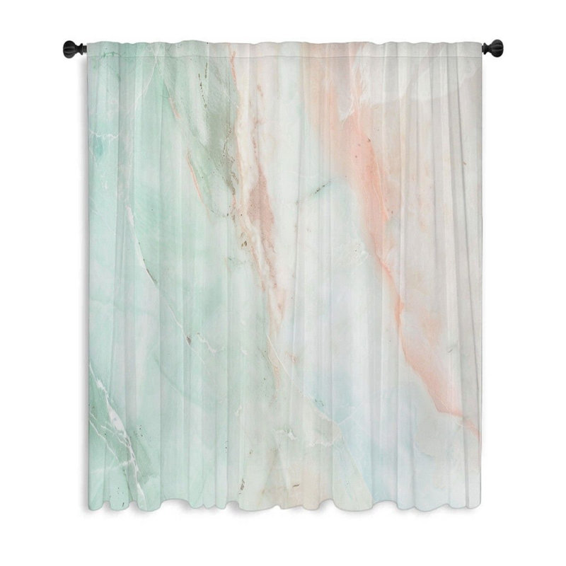 Nelena Sheer Curtain Single Panel, 50"W x 84"L