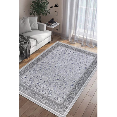 Floral Flatweave Area Rug