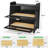 Bread Box - Kitchen Countertop Bread Storage Container With Bamboo Cutting Board, Adjustable Vent Hole Dials, Black