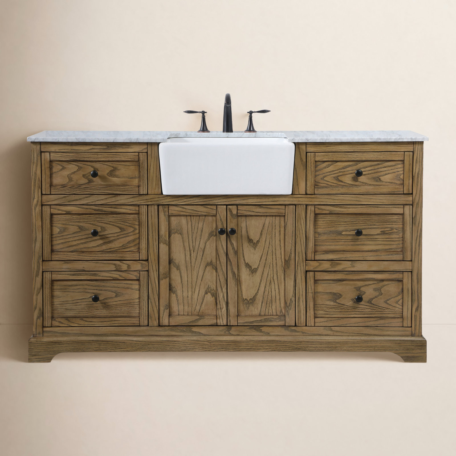 Pardue 60'' Single Bathroom Vanity, Dark Brown