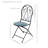 Gatsby Iron Outdoor Folding Dining Chairs with Mosaic Seat