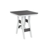 Berlin Gardens Harbor Regular Top With White Base Square Bar Table