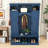 Sophisticated Wood Hall Tree with Hooks, Elegant Arch Details and Adjustable Shelves-159733433
