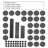 27pcs Metal Tabletop Candle Holder Set-1806924256