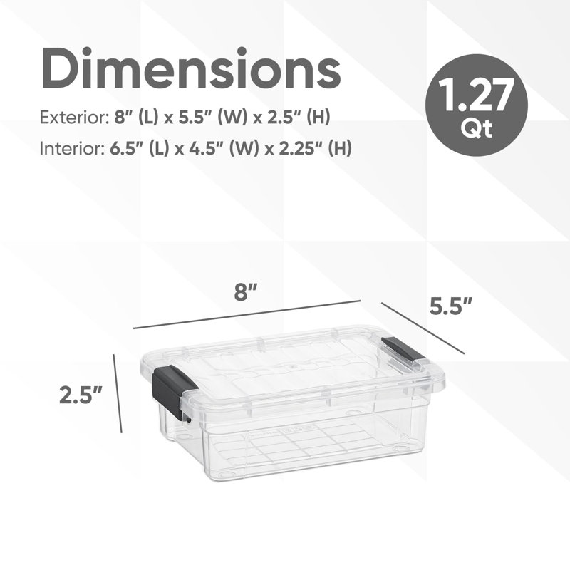 Boîtes de rangement transparentes avec couvercles Superio