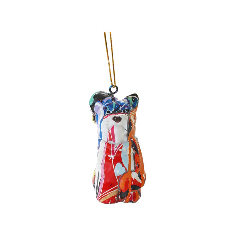 Ornement pour chien de Noël Charlton Home® Plus Yorkshire Terrier