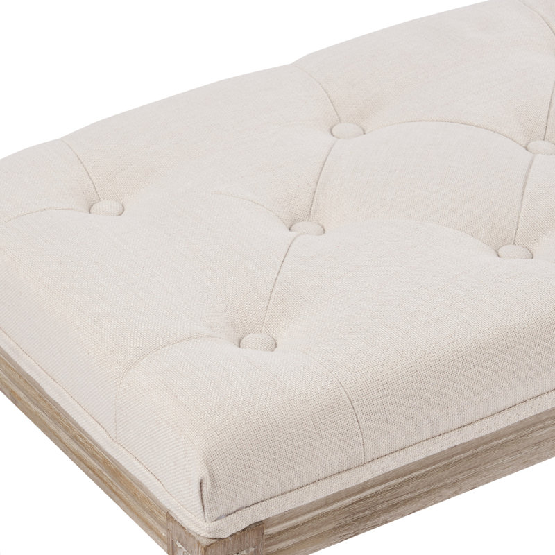 Banc en bois Besednice, H 18,1 po x l 47,2 po x P 15,7 po