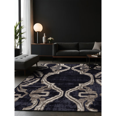 Tapis mauve soyeux et moelleux