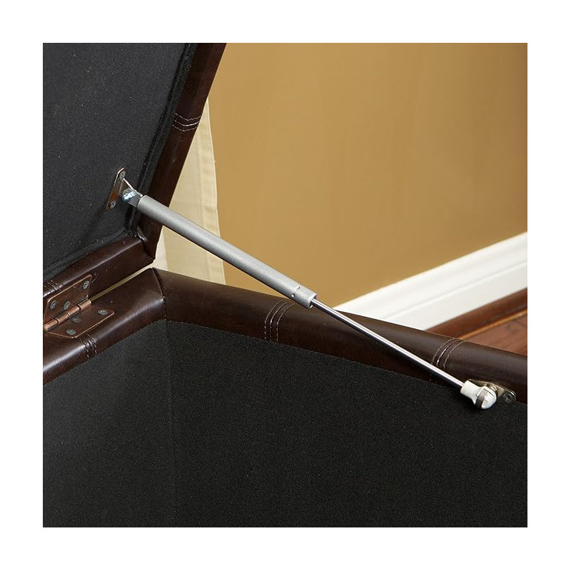 Repose-pieds capitonné en cuir avec rangement pouvant servir de tabouret de table basse