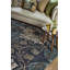 Hand Tufted Wool Floral Area Rug in Webb's Blue-1192058301