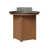 Hammered Top Black with Antique Mahogany Base