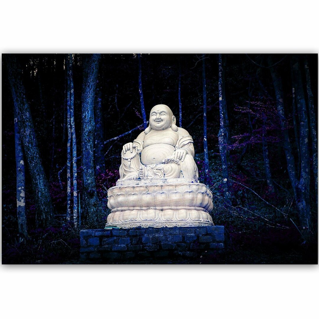 Leinwandbild Buddha im Wald