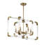 Lustre carré/rectangulaire 6 lumières façon bougie Cael-43009476
