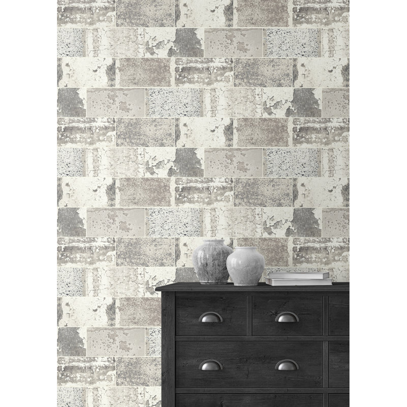 Papier peint abstrait Herculaneum, Beige