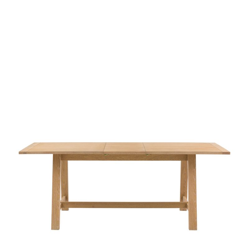 Extendable Oak Solid Wood Base Dining Table