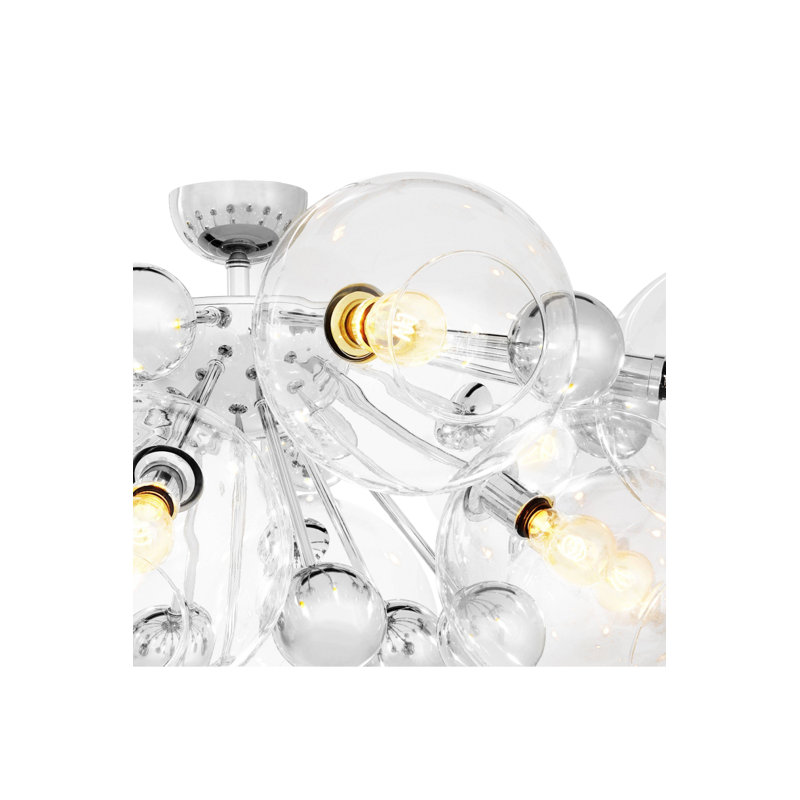 Soleil 13 - Light Flush Mount, Silver