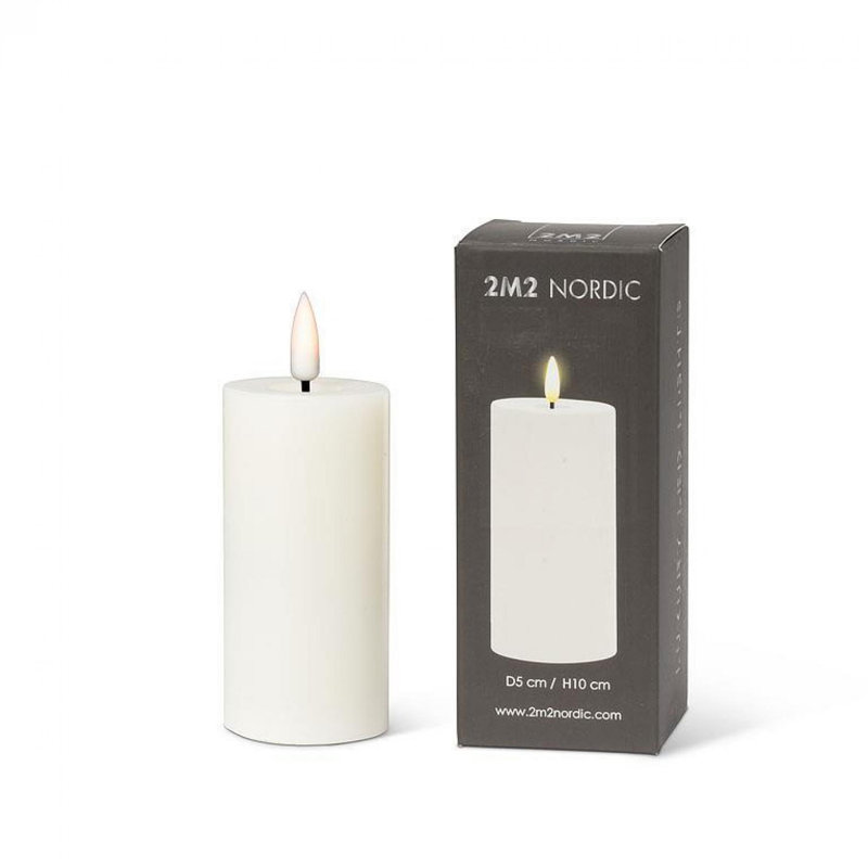 Bougie à DEL sans flamme, Sable, 4 po x 2 po sans flamme