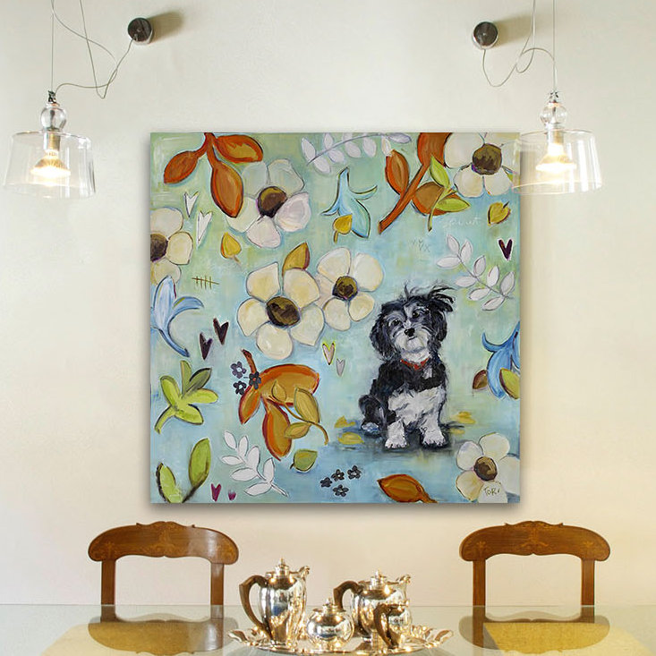 « izze » par tori campisi, reproduction d’art sur toile tendue, 40 po x 40 po