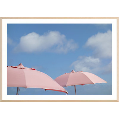 Waikiki Umbrellas Print by Mimi Payne