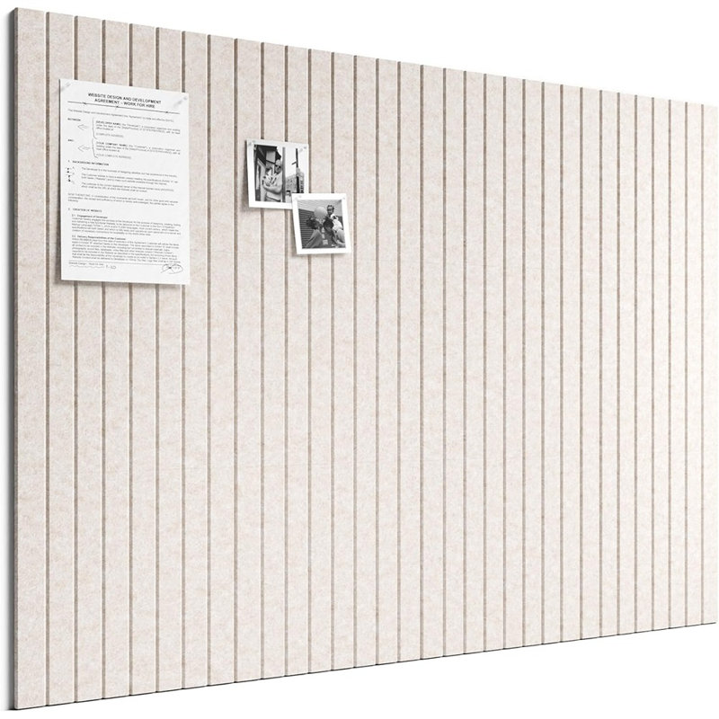 Grandes tuiles de tableau d'affichage en feutre, alternative de panneau de liège pour le mur, panneau à punaises à rayures fines avec 30 punaises et 70 languettes adhésives, panneau de feutre auto-cicatrisant, avoine