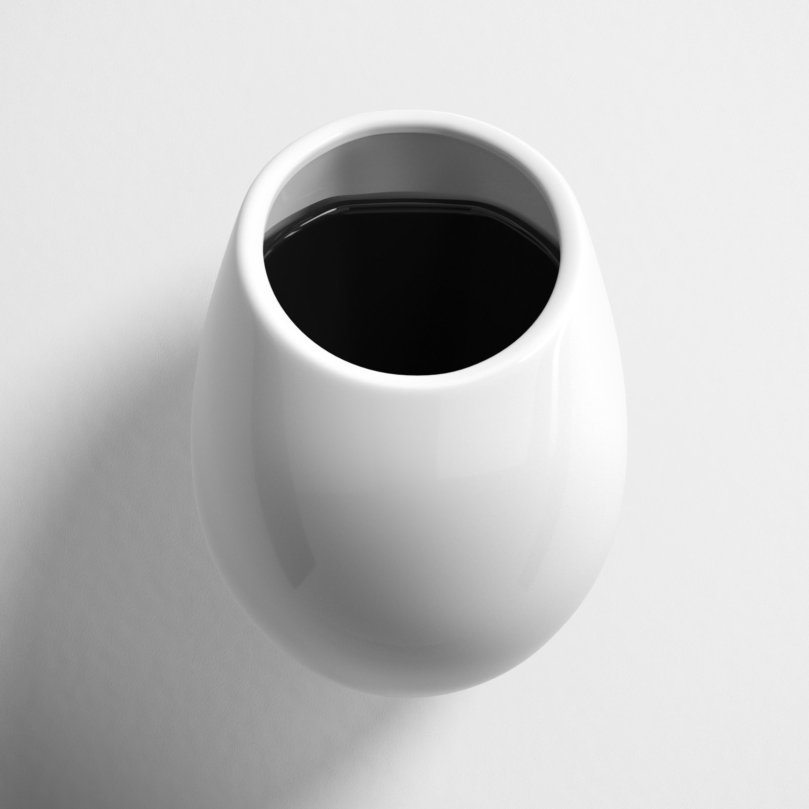 Hilaria Ceramic Wall Planter, 6.5'' H x 5.5'' W x 5" D, Glossy White