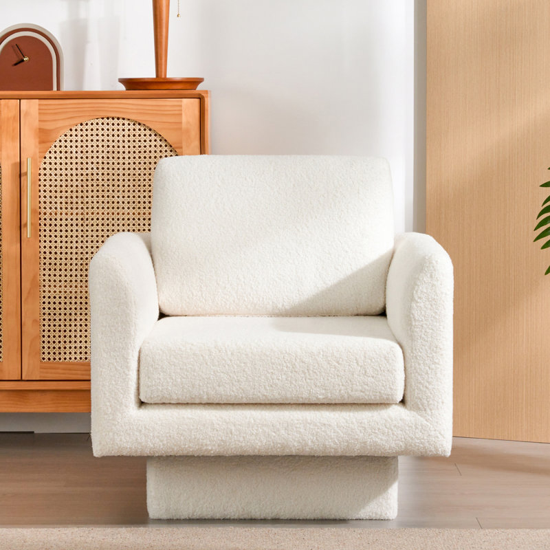 Fauteuil d'appoint pivotant à 360 °, Nounours crème