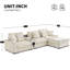 Canapé modulaire avec haut-parleurs Bluetooth, canapé en L avec console-128895466