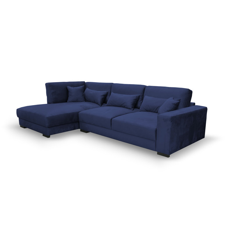 Nahkita 4 Seater Corner Sofa , Left Hand Facing, Blue