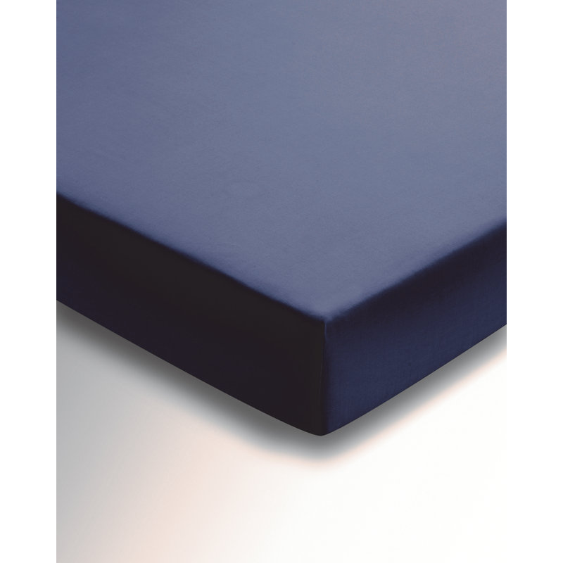 100% Cotton Fitted Sheet, Navy, Kingsize (5')