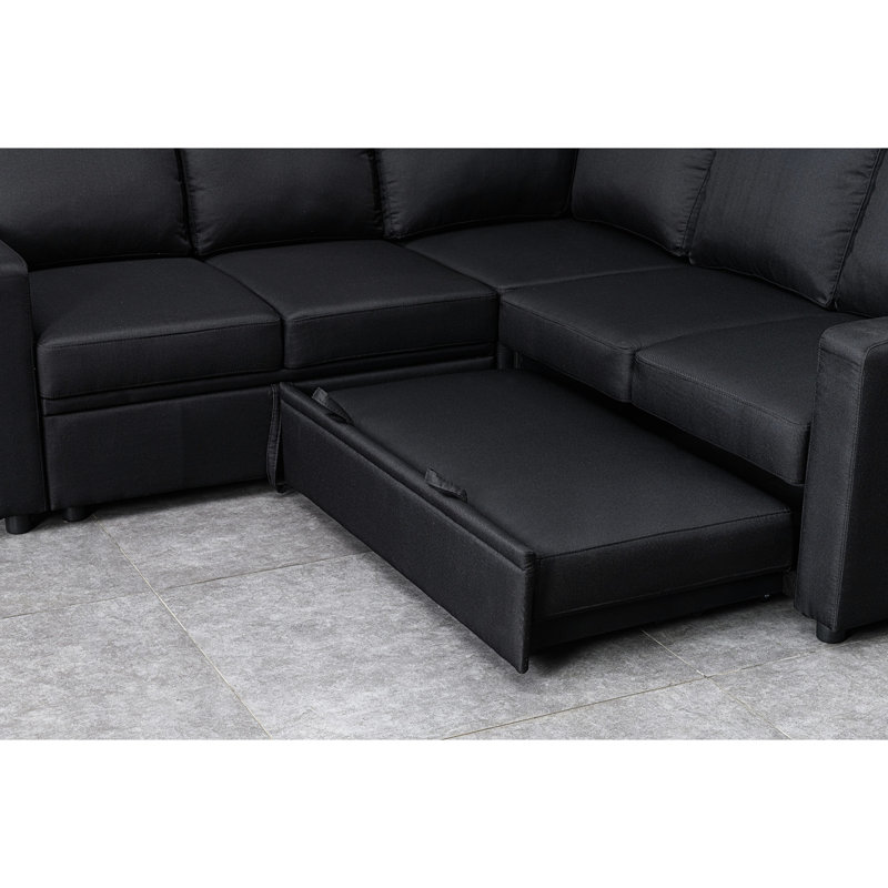 Lit modulaire noir - peu encombrant pour les bureaux à domicile limités Confortable avec support rembourré Attelle en bois massif Composition 5 places, exigences diverses Lit, fabrication sur mesure