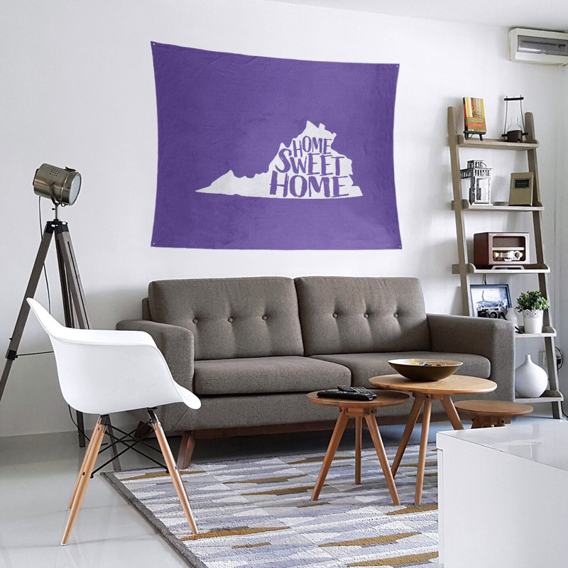 Tapisserie «Home Sweet Virginia», H 27,5 po x l 37,5 po, Mauve