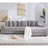 110.75" Modular L Shaped Sofa, Corduroy Fabric Sectional Couch,With A Movable Footstool, Cup Holders,Bring 8 Throw Pillows,Side Pocket,Unfold Into A Bed,Light Gray-801475379
