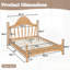 Lit plateforme avec tête de lit chic, structure en bois massif, support à lattes, sans sommier, design bas au sol-785147528-785147524