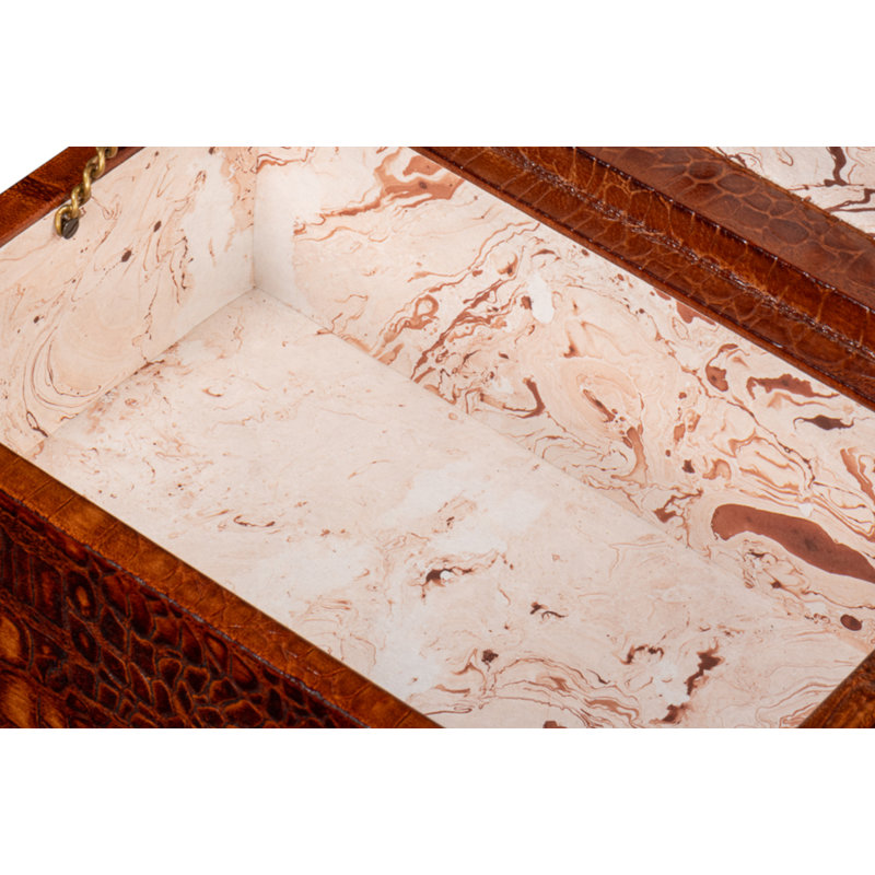 Shagreen Handmade Decorative Box, Brown