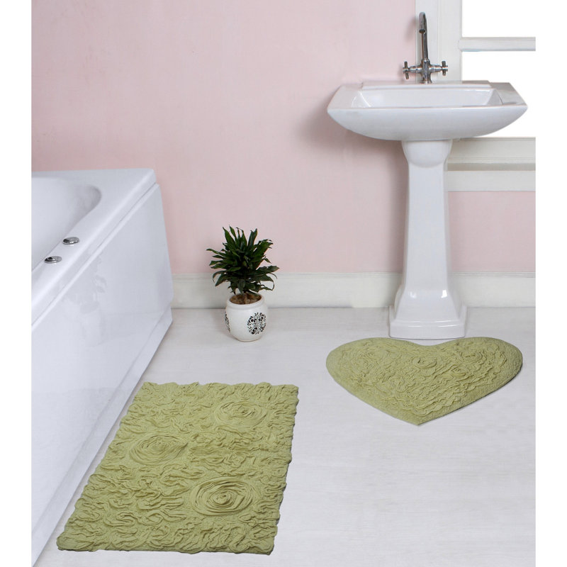 Freida 2 Piece Bath Rug Set, Sage