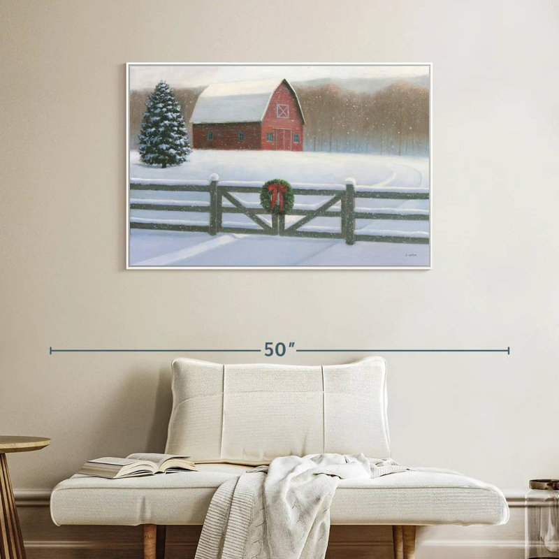 Affinité de Noël VI, Cadre flottant blanc, 40 po x 27 po