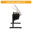 Adjustable Drafting Table with Storage Drawers and Stool - White Tabletop Drawing Desk for Crafting, Writing, Reading - Sturdy MDF & Metal Art Workstation