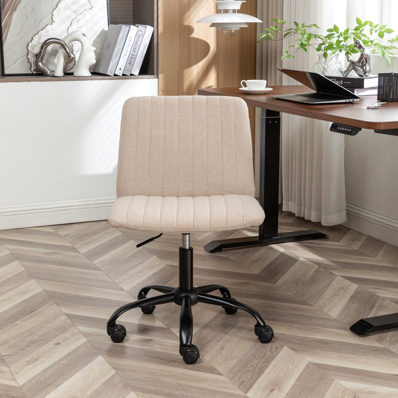 Masar Fabric Swivel Office Chair, Beige